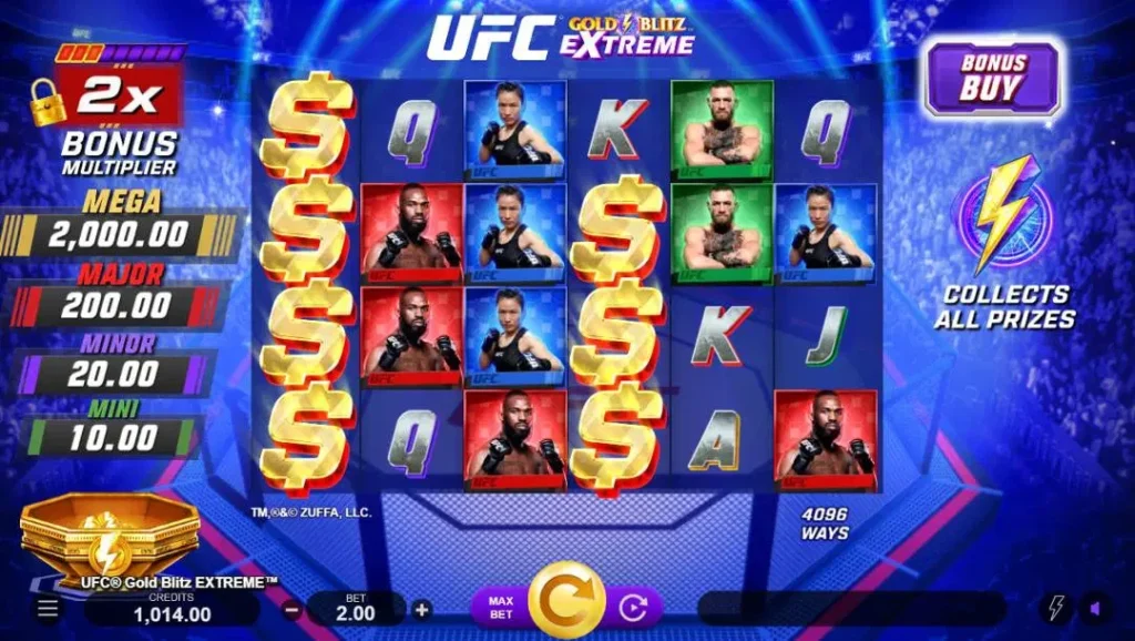 UFC Gold Blitz Extreme slot in ufc casino